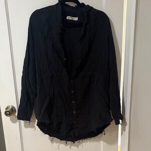 We The Free Black Oversized Top